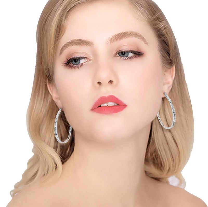 Bienvenu Stainless Steel Women Hoop Earrings Cute Earrings,Style4_50mm - Image 2